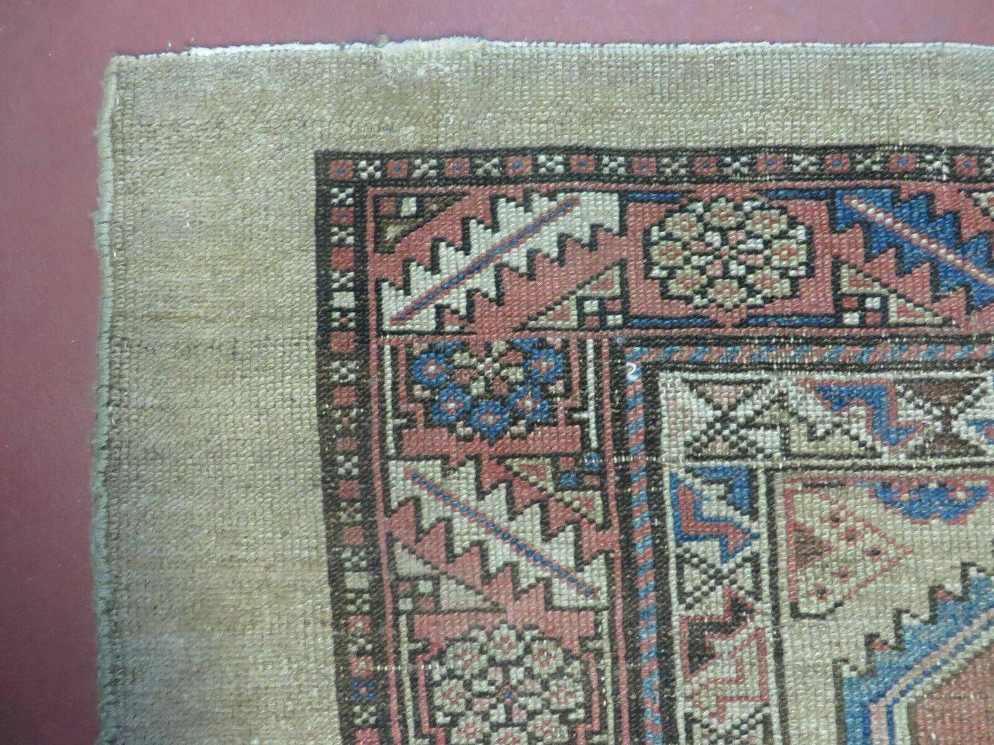 Turkish Wool Rug Runner Antique Hand Made 3 Ft 4 In By 12 Ft Camel Hair