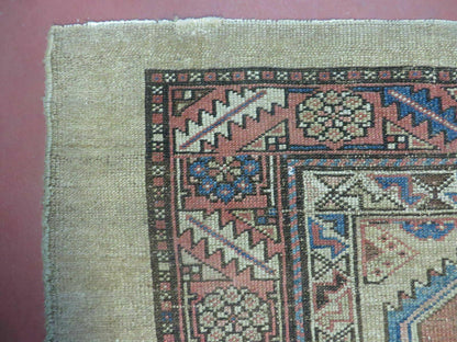 Turkish Wool Rug Runner Antique Hand Made 3 Ft 4 In By 12 Ft Camel Hair