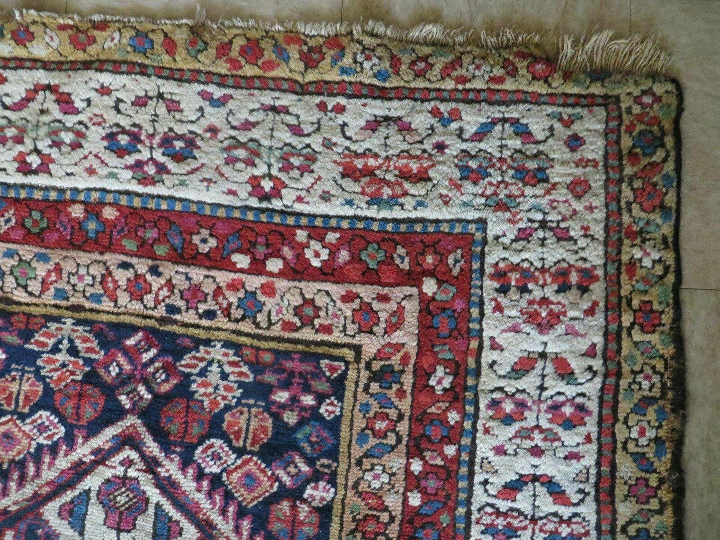 Antique Turkish Anatolian Wool Runner Rug 4x11 Handmade Kalegy
