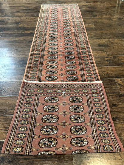 Turkoman Bokhara Runner Rug 2.8 x 12 Handwoven Wool Oriental Hallway Rug