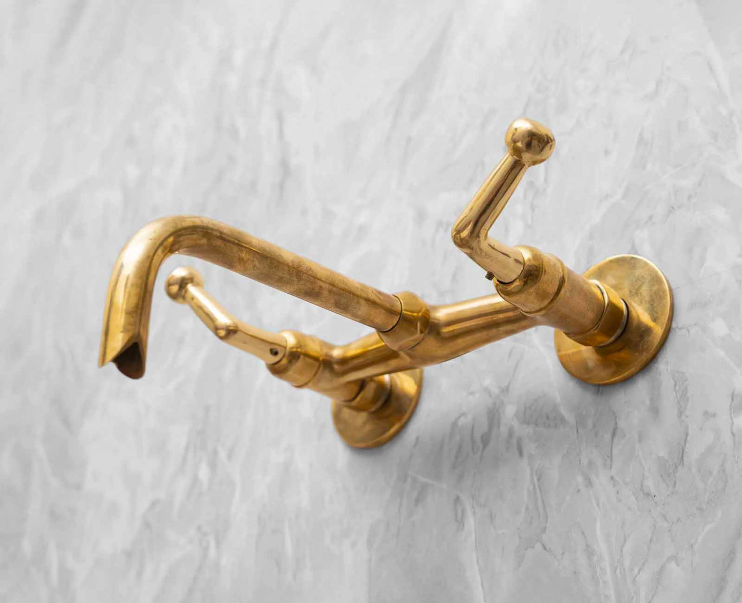 Wall Mounted Faucet - Unlacquered Brass Bathroom Faucet