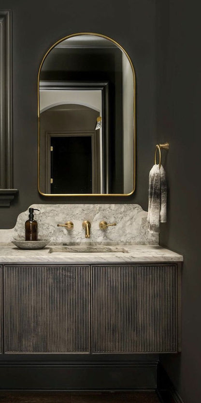 bathroom arch mirror