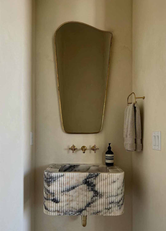 bathroom room mirror