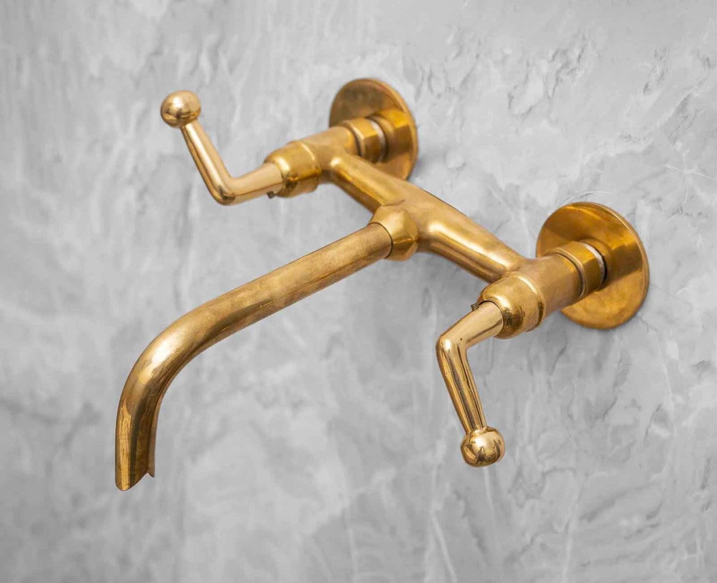 Wall Mounted Faucet - Unlacquered Brass Bathroom Faucet