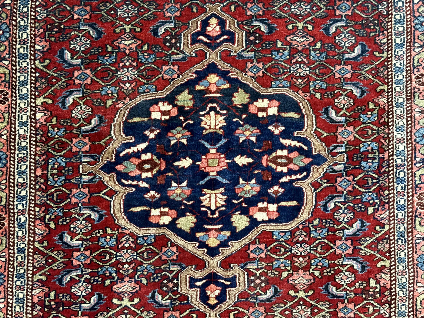 Navy medallion rug