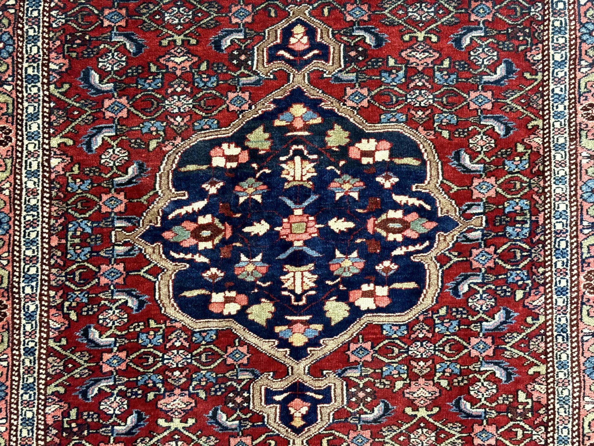 Navy medallion rug