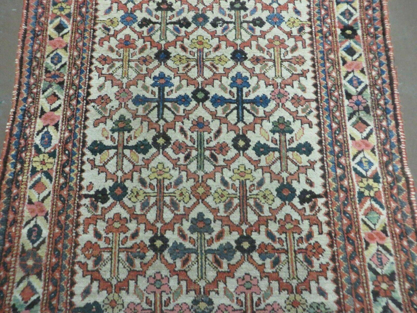 Antique Caucasian Shirvan Wool Runner Rug 3 Ft 3 In By 9 Ft 9 In Handwoven
