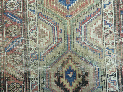 Turkish Wool Rug Runner Antique Hand Made 3 Ft 4 In By 12 Ft Camel Hair