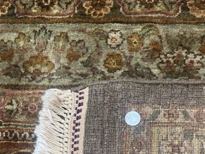 Indian Wool Rug 12x14 Hand Knotted Panel Design Traditional Indo Persian Palace Size