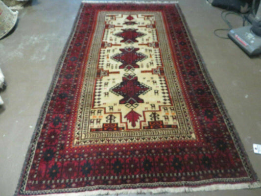 Vintage Turkoman Bokhara Wool Rug Handmade In Pakistan 46 By 82 Inches Natural Colors