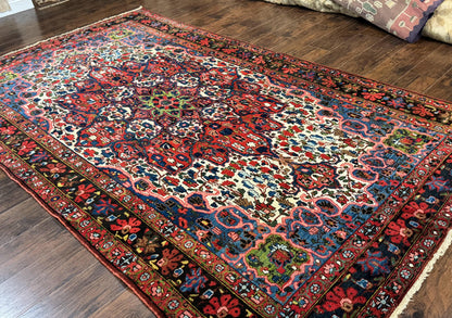 Persian Bakhtiari Rug Hand Knotted Wool Antique