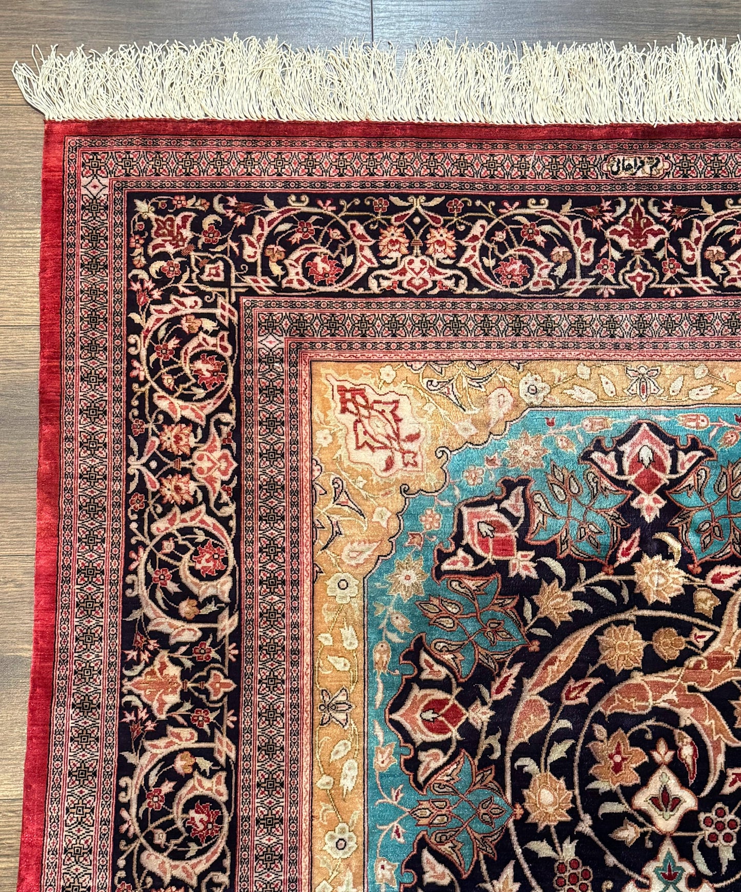 Persian Qum Silk Rug 3x5 Extremely Fine 780 KPSI Signed And Rare