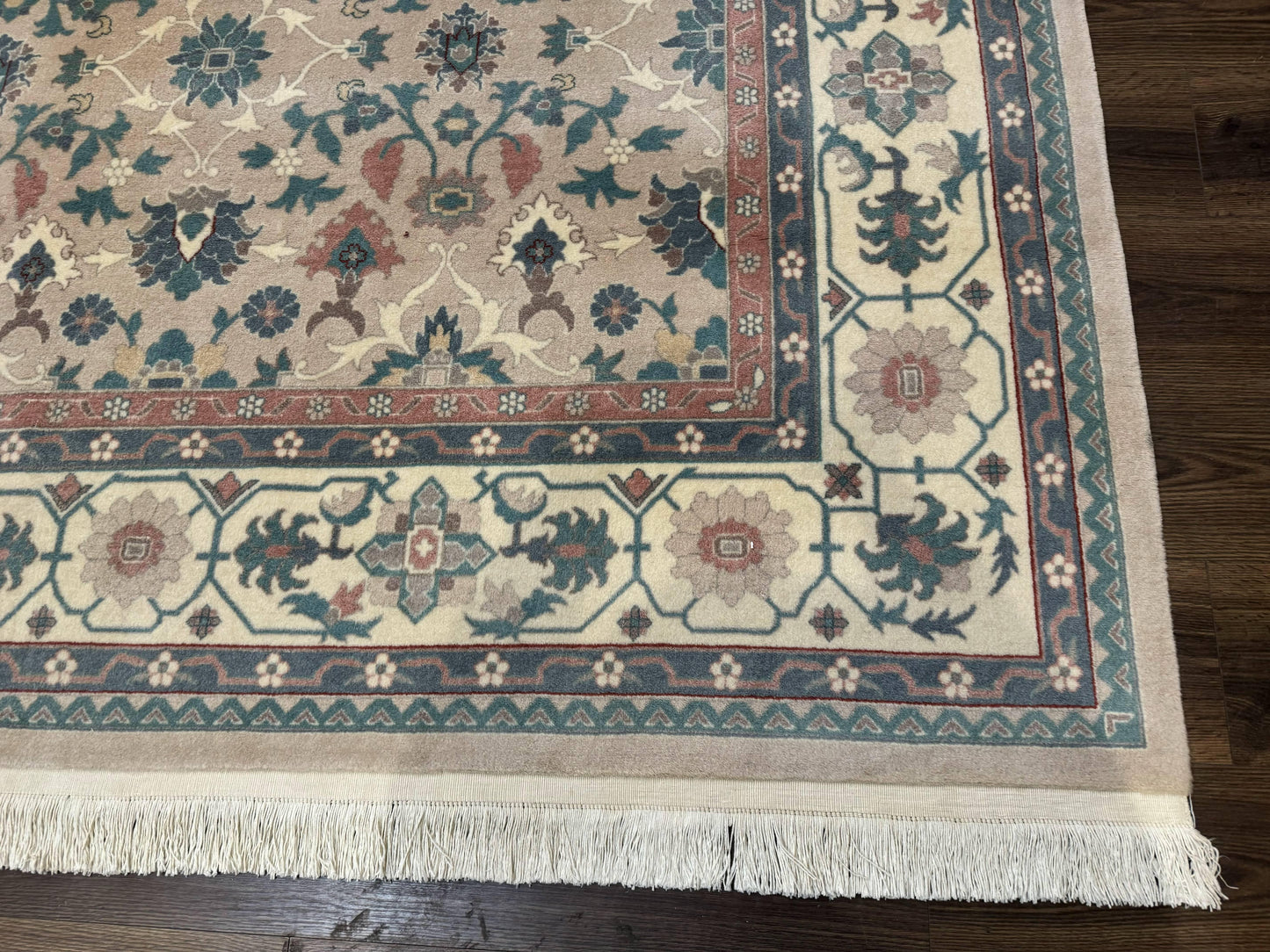 Palace Size Kerman Wool Rug 10x18 Hand Knotted Oversized Taupe Allover Pattern