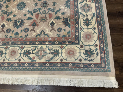 Palace Size Kerman Wool Rug 10x18 Hand Knotted Oversized Taupe Allover Pattern