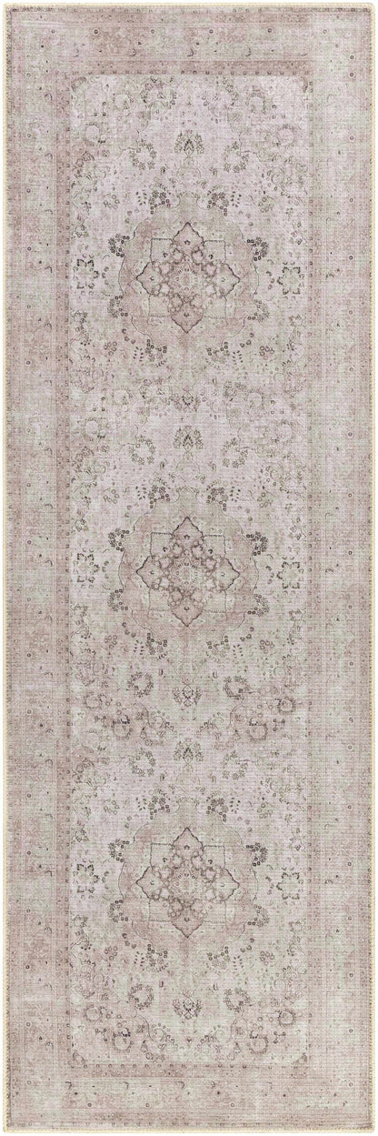 Vintage Washable Flat Pile Rug - Timeless Bethany Design for Home Decor