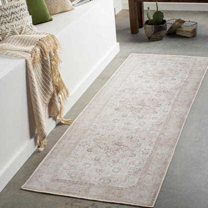 Vintage Washable Flat Pile Rug - Timeless Bethany Design for Home Decor