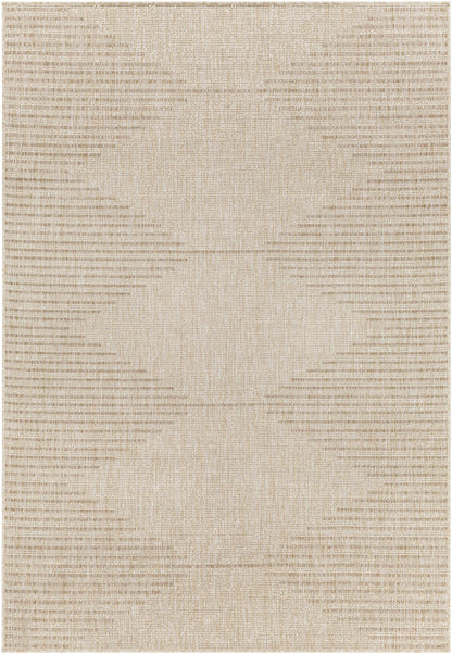 Beige Outdoor Rug - Stylish Durable Area Rug for Patios and Decks