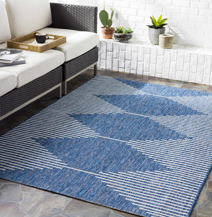 Navy Outdoor Rug - Durable Stylish Area Rug for Patios and Decks