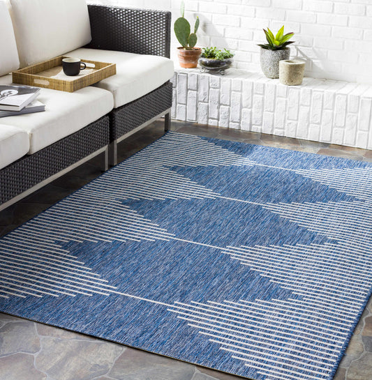 Navy Outdoor Rug - Durable Stylish Area Rug for Patios and Decks
