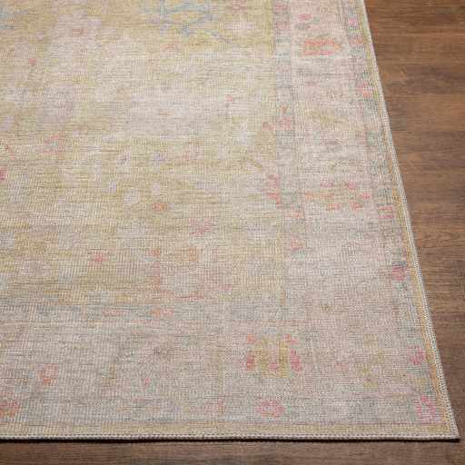 Vintage Washable Flat Pile Area Rug - Elegant Durable Home Decor