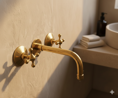 Unlacquered Brass Bathroom Faucet - Antique Brass Bathroom Faucets
