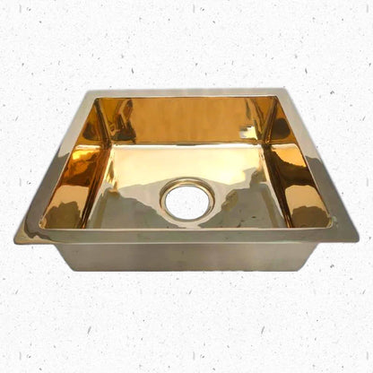 Brass countertop sink