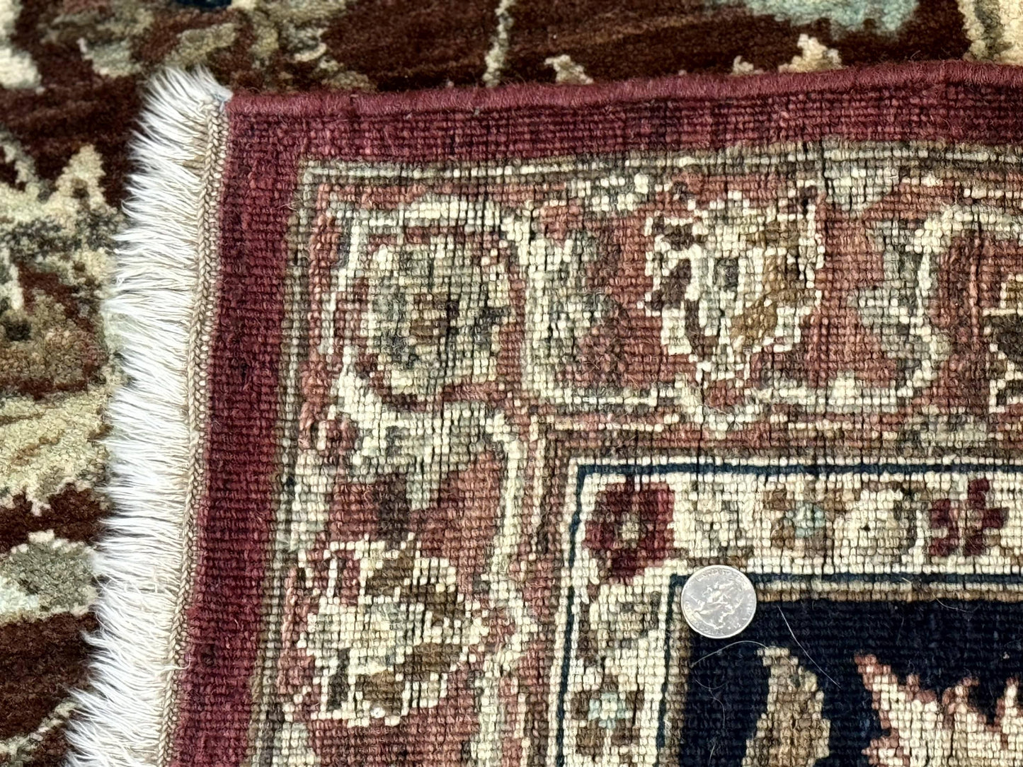 Agra Rug Palace Sized Indian Wool Hand Knotted Floral Carpet 12x17