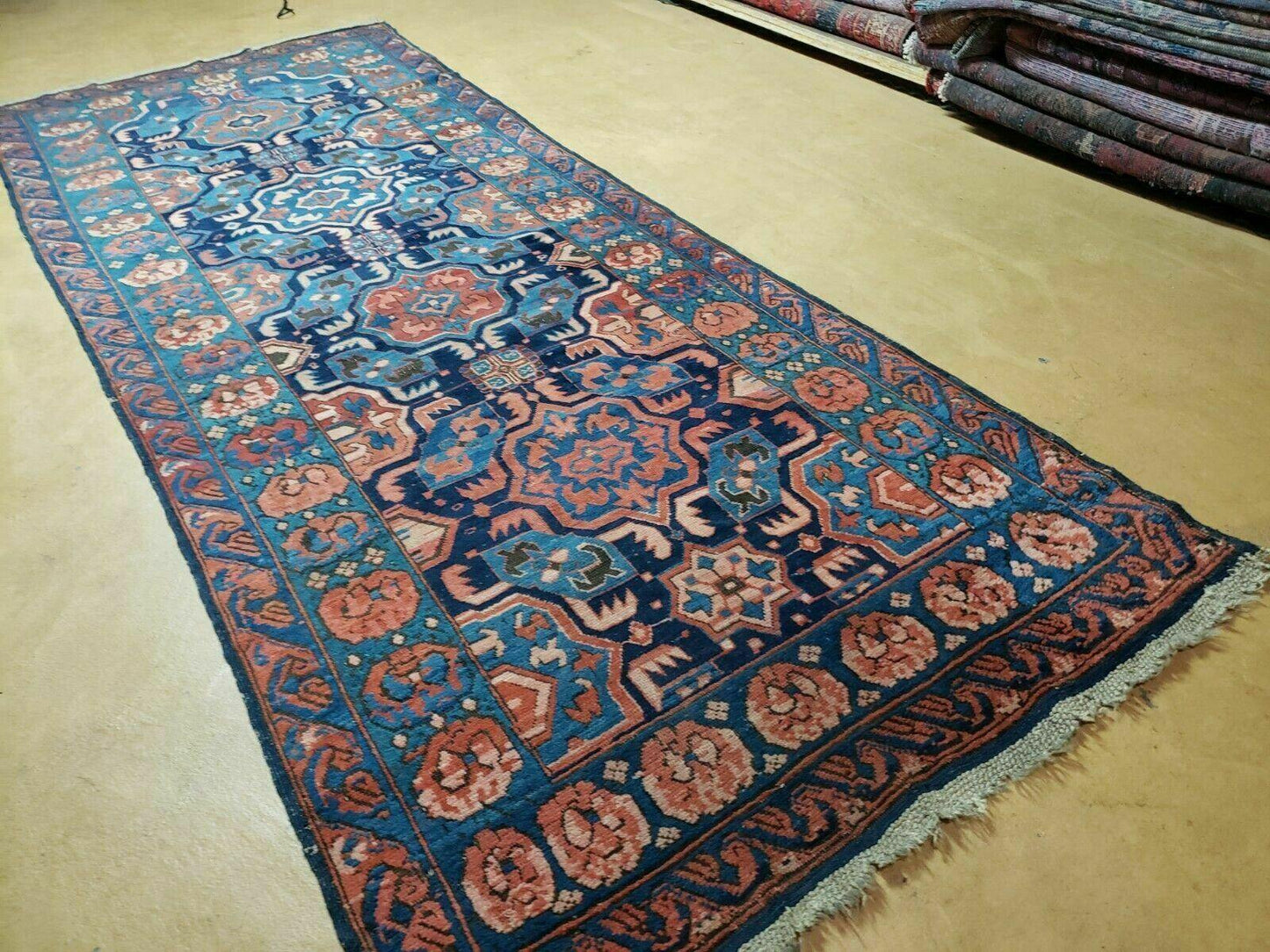 Caucasian Seychor Rug Handmade Wool Carpet Vintage Antique 1900 Organic Dye