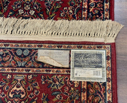 Karastan Red Sarouk Runner Rug 2.6x8.6 Wool Vintage Original 700 Series Number 785