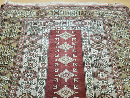 Antique Turkish Oushak Wool Rug Handmade 4 By 8 Feet 49 By 91 Inches