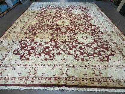 Hand Made Pakistan Wool Rug Peshawar Floral Design 9 Ft 9 In X 15 Ft 5 In