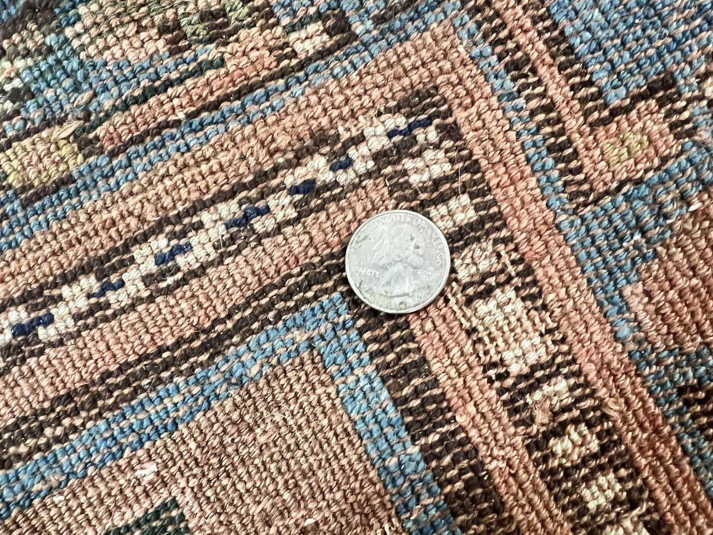 Caucasian Kalegy Rug 6x11 Hand Knotted Wool Runner Navy Blue Tribal Antique Carpet