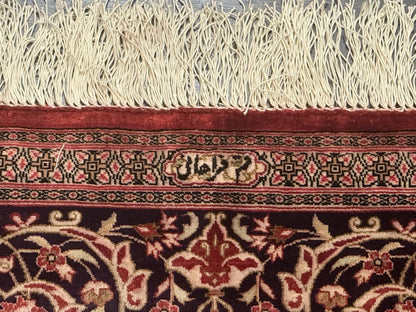 Persian Qum Silk Rug 3x5 Extremely Fine 780 KPSI Signed And Rare