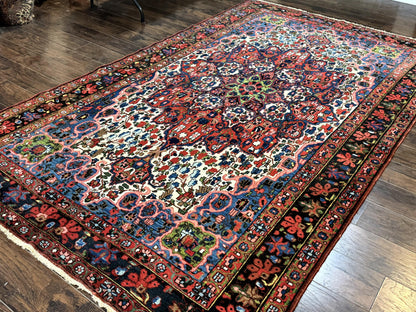 Persian Bakhtiari Rug Hand Knotted Wool Antique