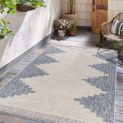 Djugun Blue Outdoor Rug - Stylish Durable Patio Decor