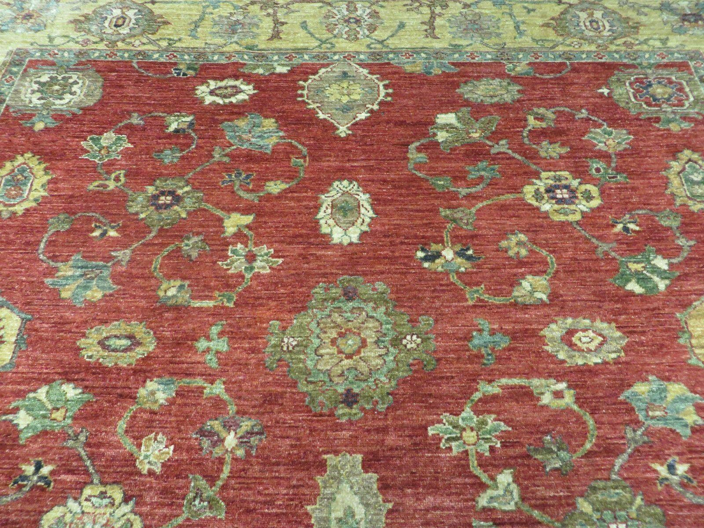 Egypt Agra Wool Rug Vintage Handmade 6.5 By 7 Feet One Of A Kind Hand Knotted Carpet