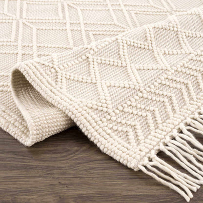 Beige Wool Rug - Ramsbury Trellis Design for Cozy Interiors