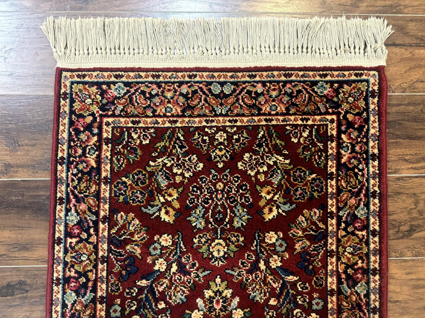 Karastan Rug Red Sarouk Wool Pile 2.6x4 Vintage 700 Series Number 785