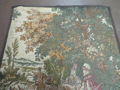 Belgian Hand Loomed Vintage Tapestry Victorian Design 41 By 56 Inches
