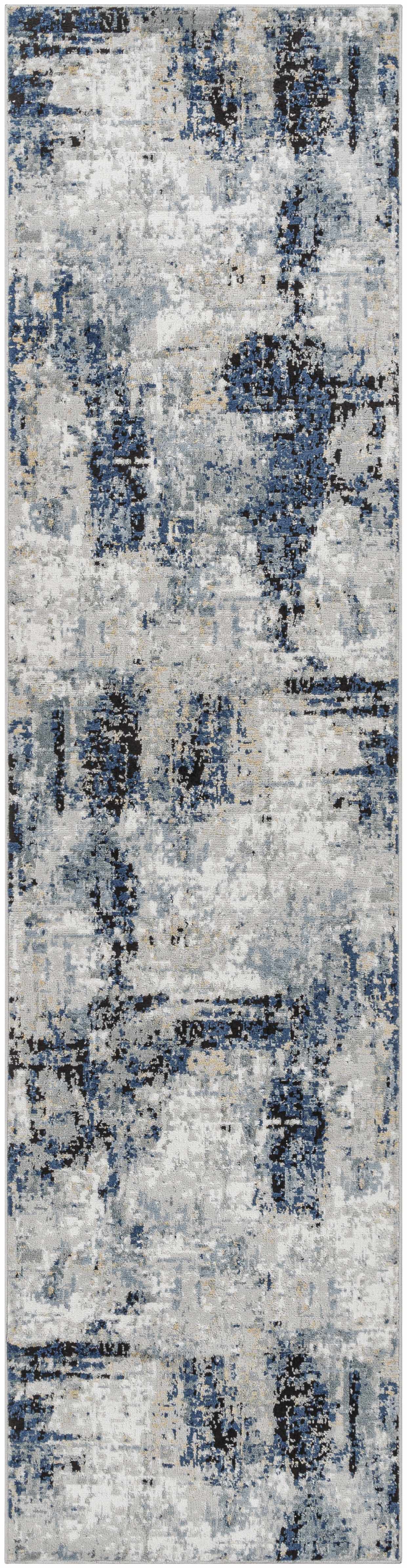 Blue Abstract Area Rug - Modern Stylish Design for Interiors