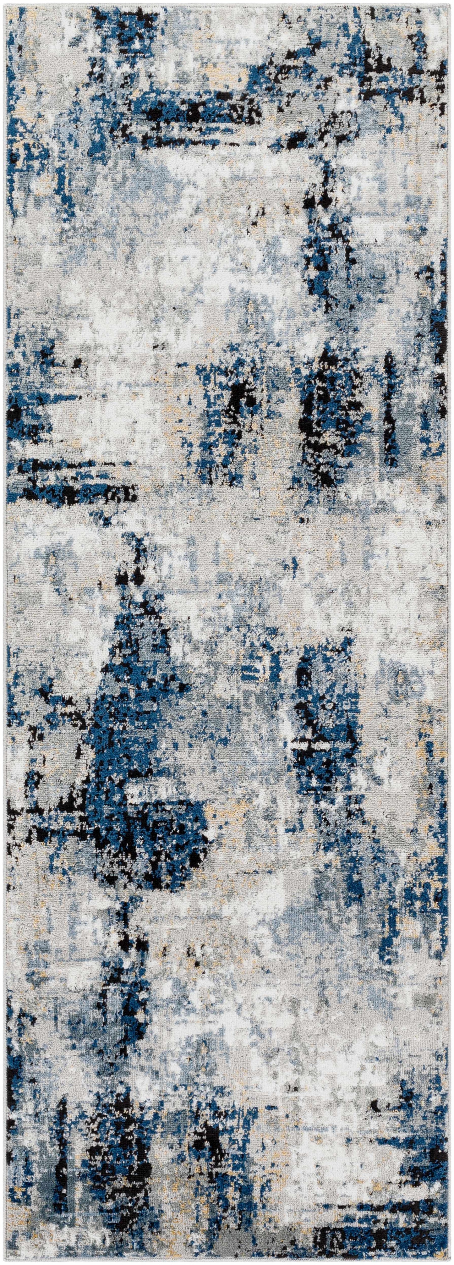 Blue Abstract Area Rug - Modern Stylish Design for Interiors