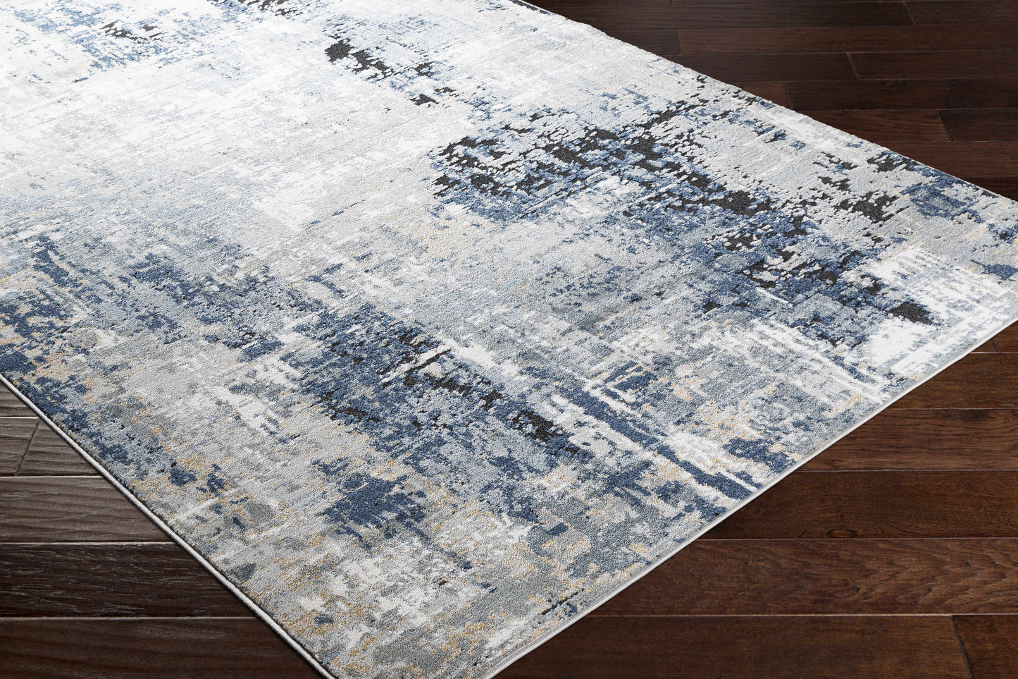 Blue Abstract Area Rug - Modern Stylish Design for Interiors