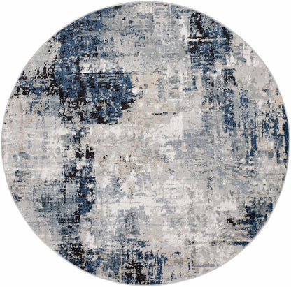 Blue Abstract Area Rug - Modern Stylish Design for Interiors