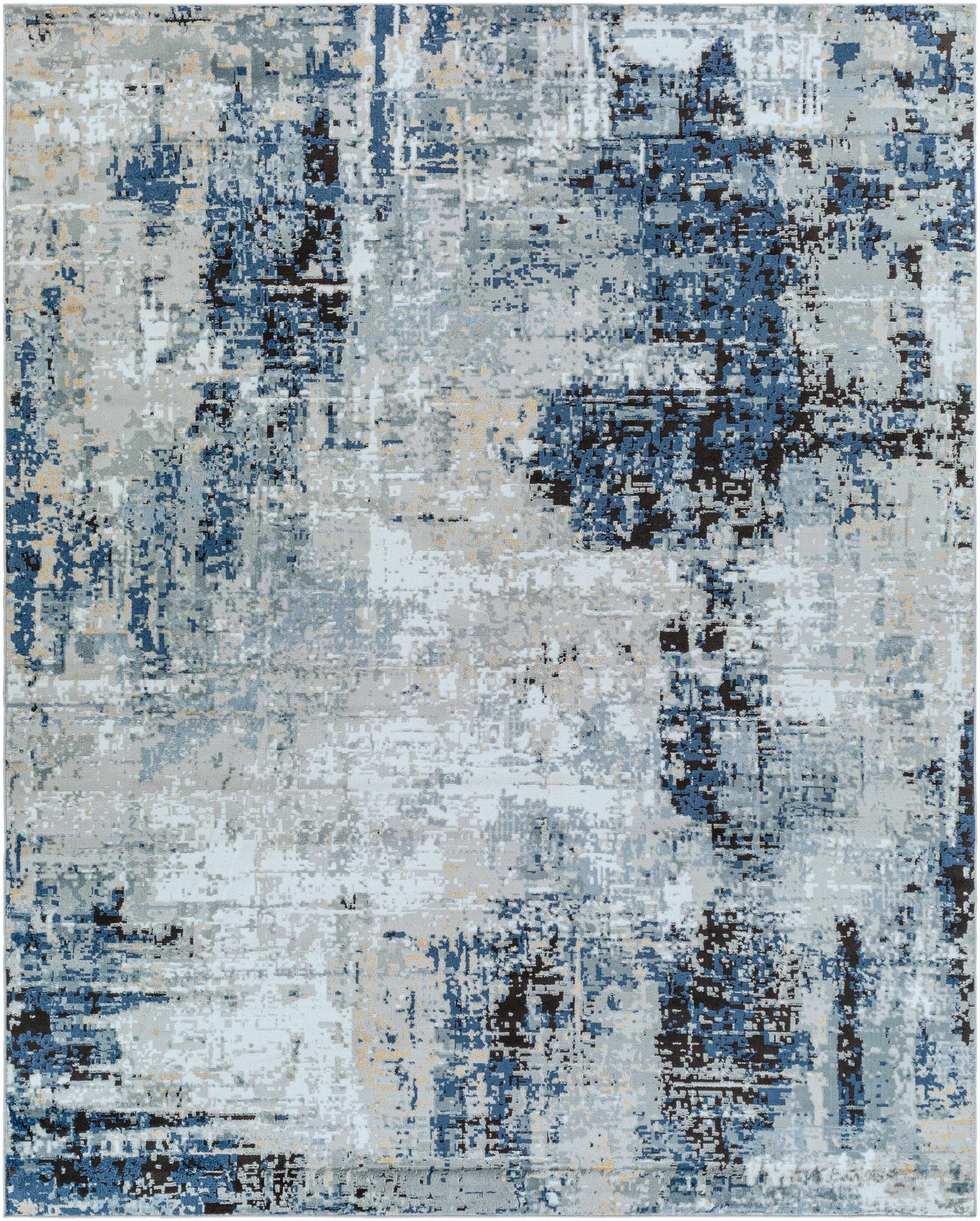 Blue Abstract Area Rug - Modern Stylish Design for Interiors