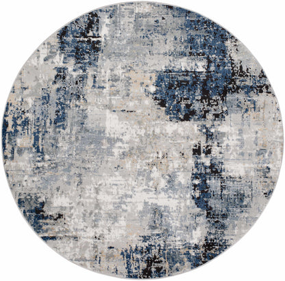Blue Abstract Area Rug - Modern Stylish Design for Interiors