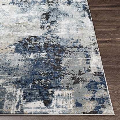 Blue Abstract Area Rug - Modern Stylish Design for Interiors