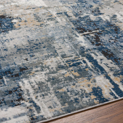 Blue Abstract Area Rug - Modern Stylish Design for Interiors