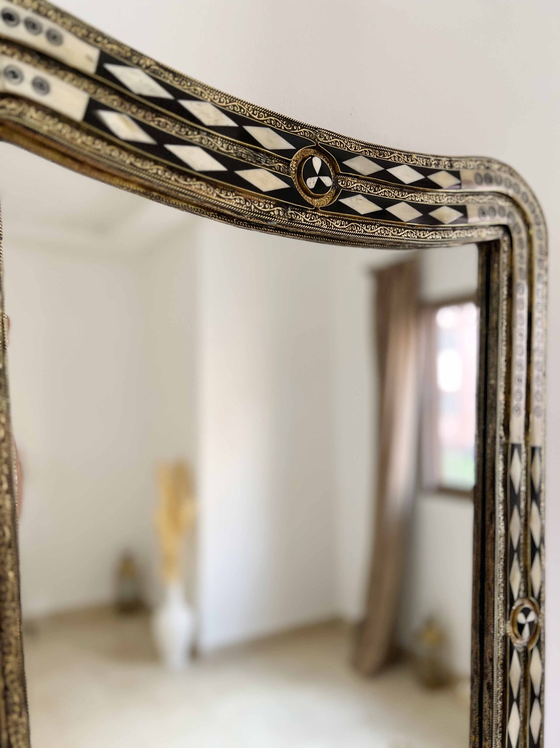 Tall Moroccan decorative mirror