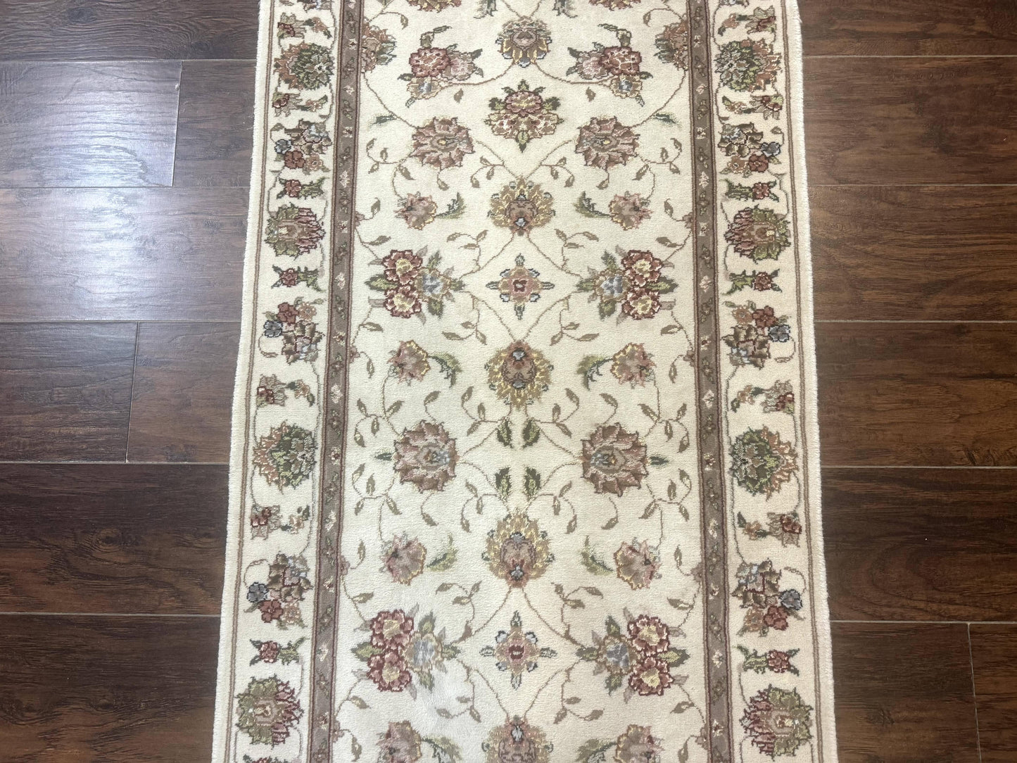 Pak Persian Runner Rug 2.6 X 8ft Handmade Wool and Silk Highlights