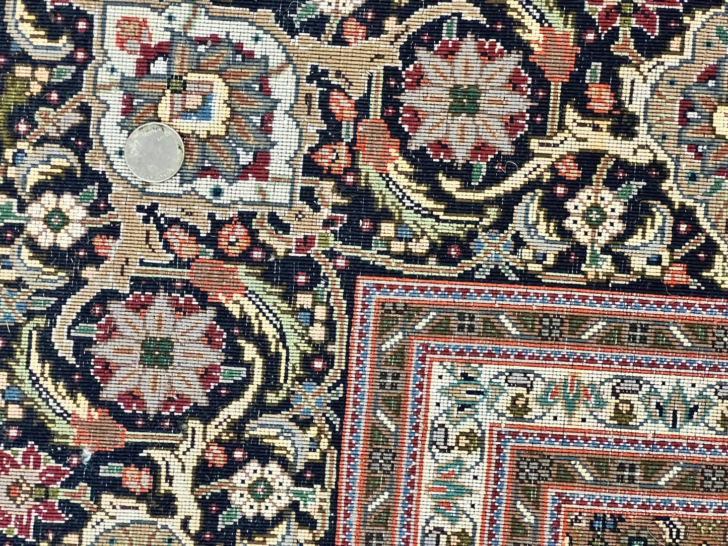 Persian Tabriz Rug 7x10 Hand Knotted Wool Vintage Carpet Collection